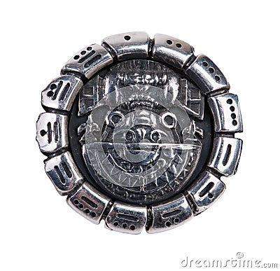 Medallion as a symbol of Maya Stock Photo