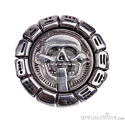 Medallion fragments from the Mayan calendar Stock Photo