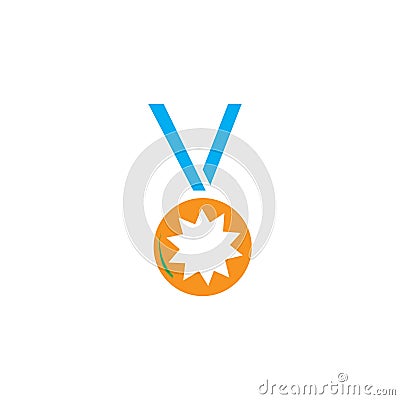 Medallion icon simple color vector design Vector Illustration