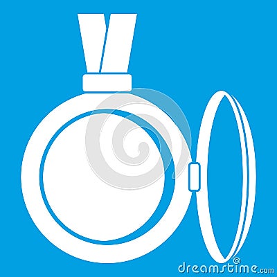 Medallion icon white Vector Illustration