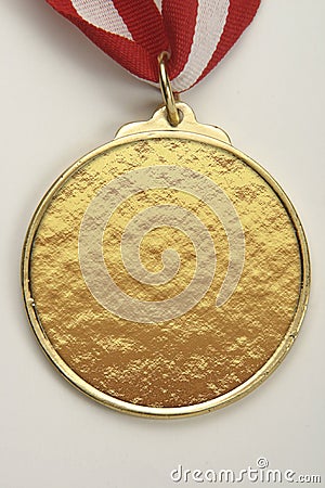 Medallions to be given to participants in competitions, sports events or various achievements. Stock Photo