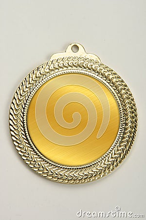 Medallions to be given to participants in competitions, sports events or various achievements. Stock Photo