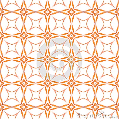 Medallion seamless pattern. Orange tempting Stock Photo