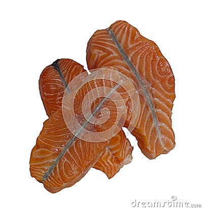 Medallions of chilled trout fillet Stock Photo