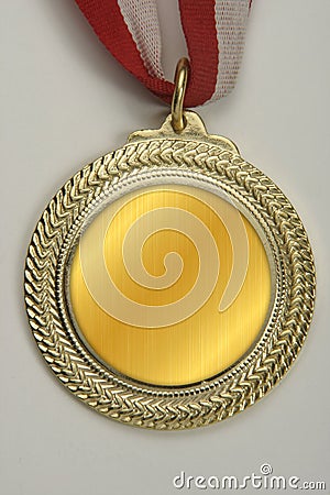 Medallions to be given to participants in competitions, sports events or various achievements. Stock Photo