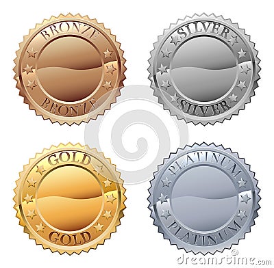 Medals Icon Set Vector Illustration