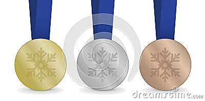 Medals for Winter Games Stock Photo