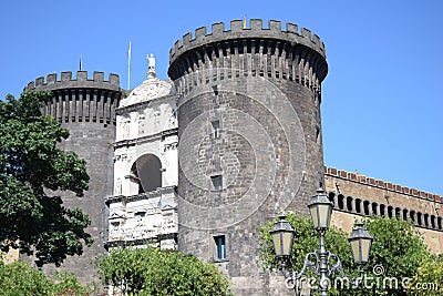 Medeival castle in Naples Italy Europe Stock Photo
