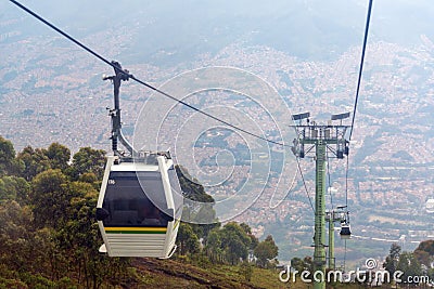 Medellin Cable Car Stock Photo