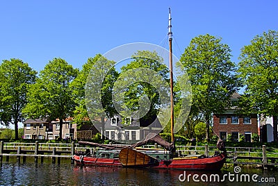 Traditional Dutch cargo sailing schip Editorial Stock Photo