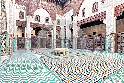 Medersa Bou Inania Koranic School, Morocco Stock Photo