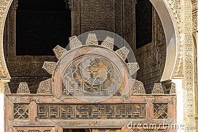 The Medersa Bou Inania is a madrasa in Fes, Morocco. Stock Photo