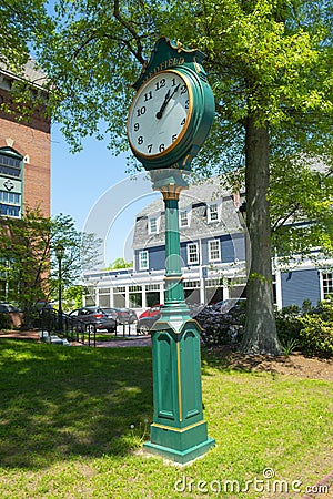 Medfield town clock, Massachusetts, USA Editorial Stock Photo