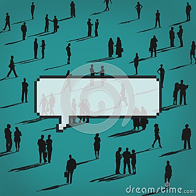 Media Computing Multimedia Content Sharing Concept Stock Photo