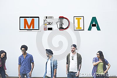 Media Entertainment Broadcast Communication Multimedia Concept Stock Photo