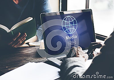 Media Entertainment Multimedia Connection Networking Concept Stock Photo