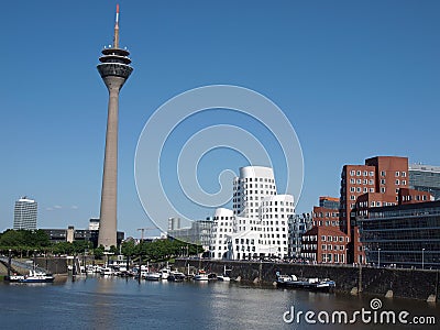 Media harbor Duesseldorf Editorial Stock Photo