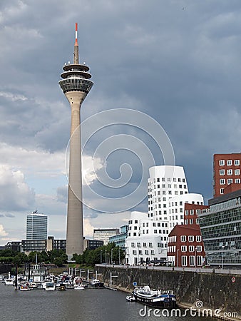 Media harbor Duesseldorf Editorial Stock Photo