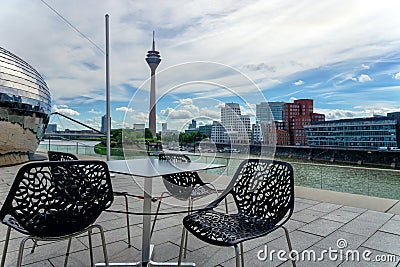 Media Harbor in Dusseldorf Editorial Stock Photo