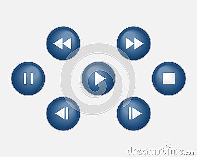Media icon. Music and video button. Media player control design concept. Illustration vector Vector Illustration