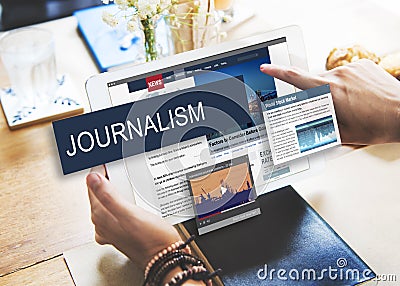 Media Journalism Global Daily News Content Concept Stock Photo