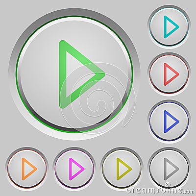 Media play push buttons Stock Photo