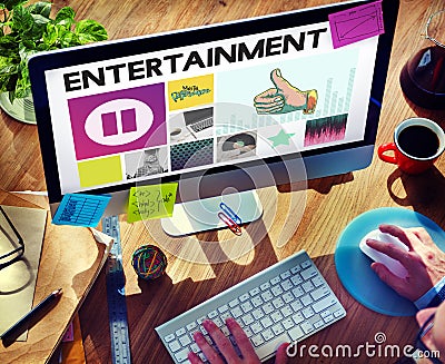 Media Player Audio Entertainment Streaming Concept Stock Photo