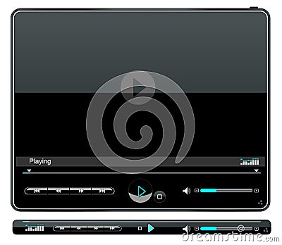 Media player interface Vector Illustration