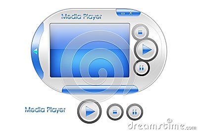 Media player interface design Stock Photo