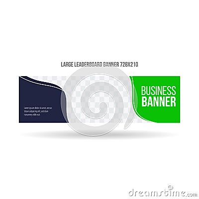 Leaderboard business banner for promotion website Stock Photo