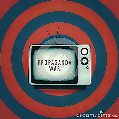 Media propaganda war Cartoon Illustration