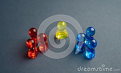 Mediation in disputes. Be an intermediary and receive benefits. Stock Photo