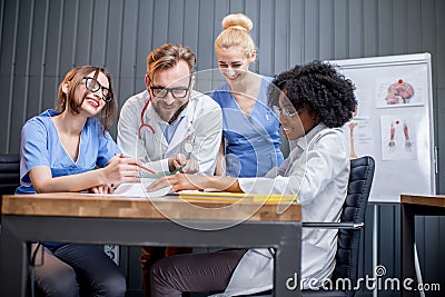 Medic conference indoors Stock Photo