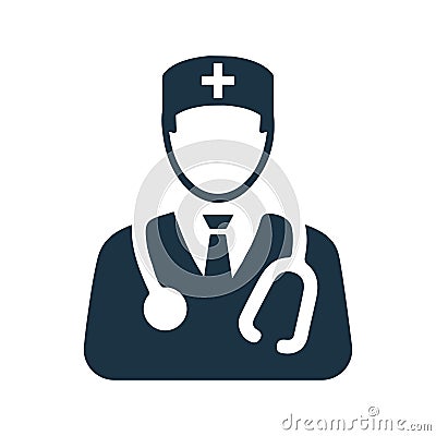 Medic, doctor, first aid man, health, orderly icon. Simple vector sketch. Vector Illustration