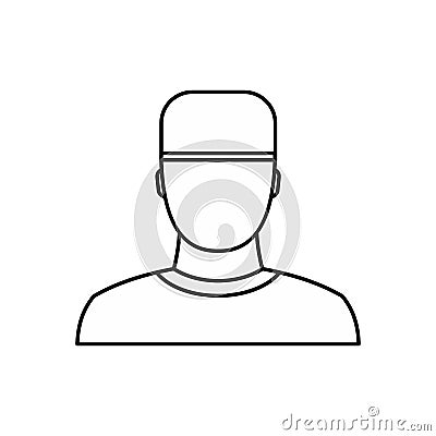 Medic icon in outline style Vector Illustration