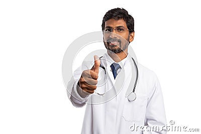 Medic showing thumb up Stock Photo