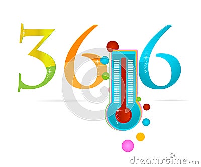 Medic sign thermometer isolated Vector Illustration