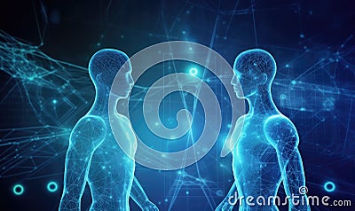 Medical abstract design for healthcare networking Creating using generative AI Stock Photo
