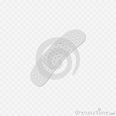 Medical adhesive tape. First aid bandage. Plaster Vector Illustration