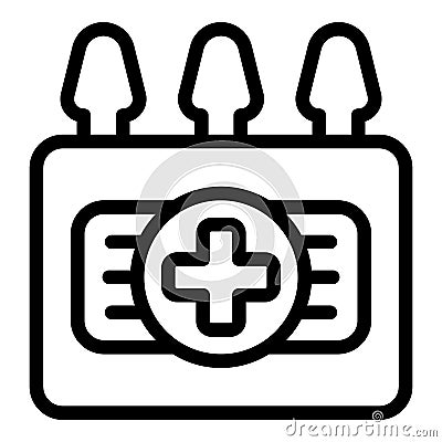 Medical ampoule icon outline vector. Vaccine dose Vector Illustration