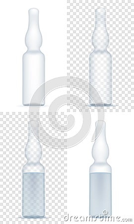 Medical ampoule for injection stock vector illustration Vector Illustration