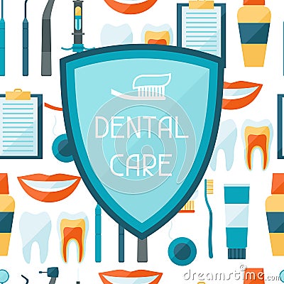 Medical background design with dental equipment Vector Illustration