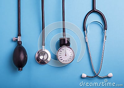 Medical background. Medical tools Stock Photo