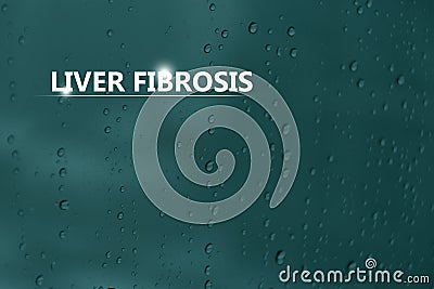 Medical banner Liver Fibrosis on blue background Stock Photo