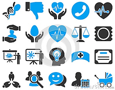 Medical bicolor icons Vector Illustration