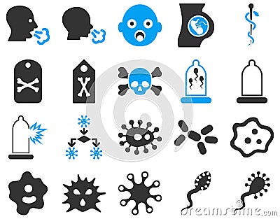 Medical bicolor icons Vector Illustration