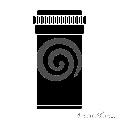 Medical bottle pills pharmacy pictogram Vector Illustration