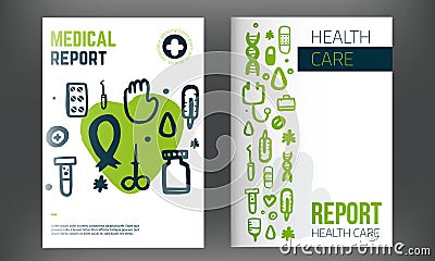 Medical Brochure template. Vector hospital banner abstract grunge geometric background. Vector hospital flyer, magazine Vector Illustration