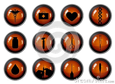 Medical Buttons Stock Photo
