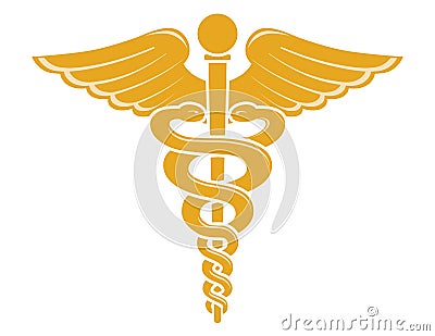 Medical Caduceus Symbol Vector Illustration